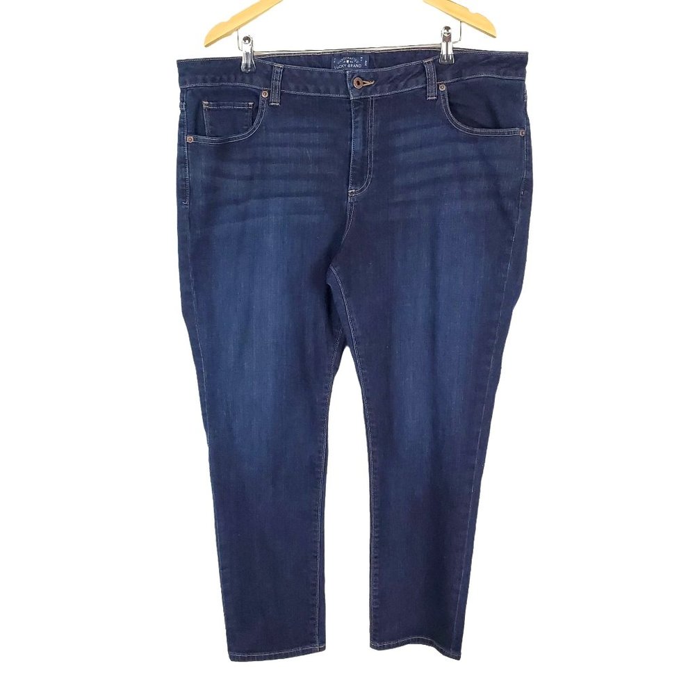 Lucky Brand Womens Ginger Skinny Jeans Size 20W Blue Stretch High Rise Denim
